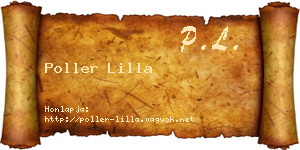 Poller Lilla névjegykártya